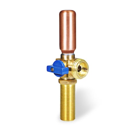 Everflow Replacement Valve W/ Hammer Arrestor 1/2" SWT/MIP Inlet x 3/4" MHT Outlet, Brass, For Cold Water 541TH